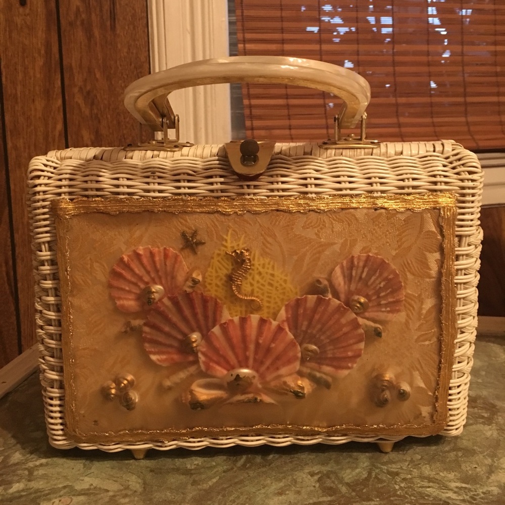 Vintage Purse with Lucite Handles