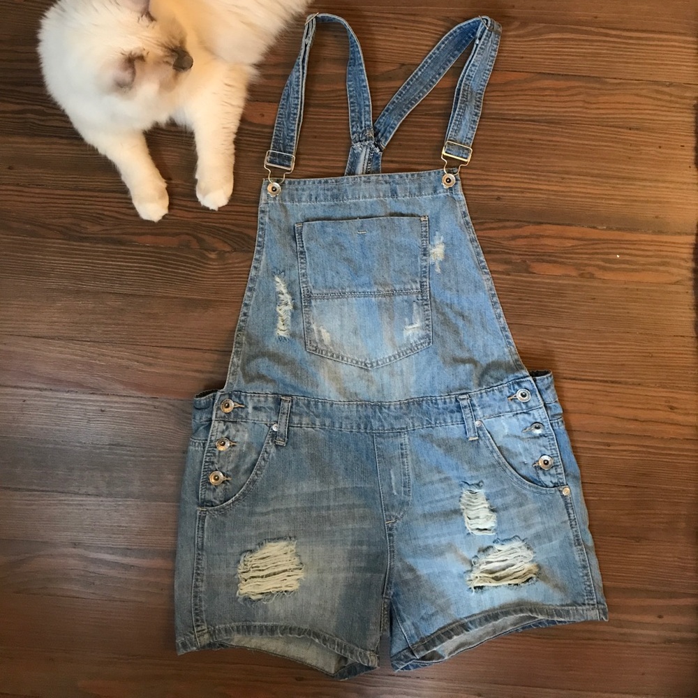 Denim overalls