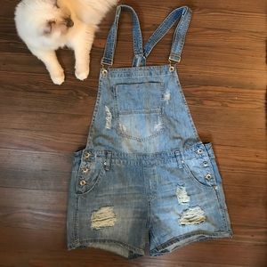 Denim overalls
