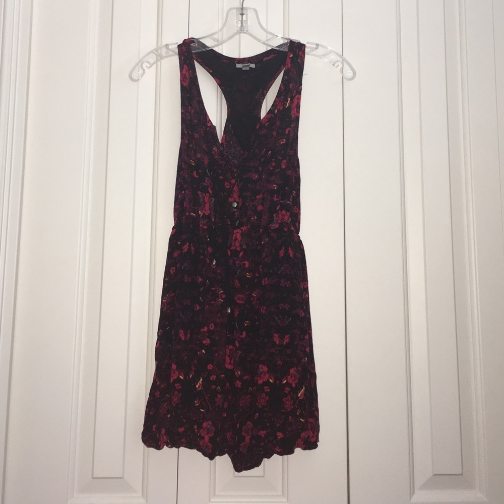 Cute mini floral red dress