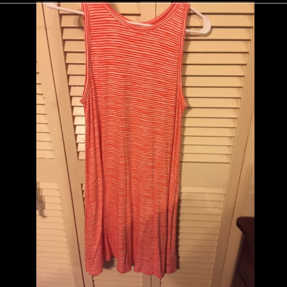 Orange stripped slip dress!