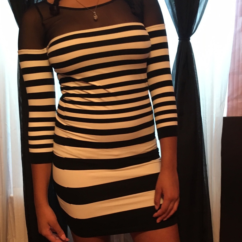 Black and white Bebe dress