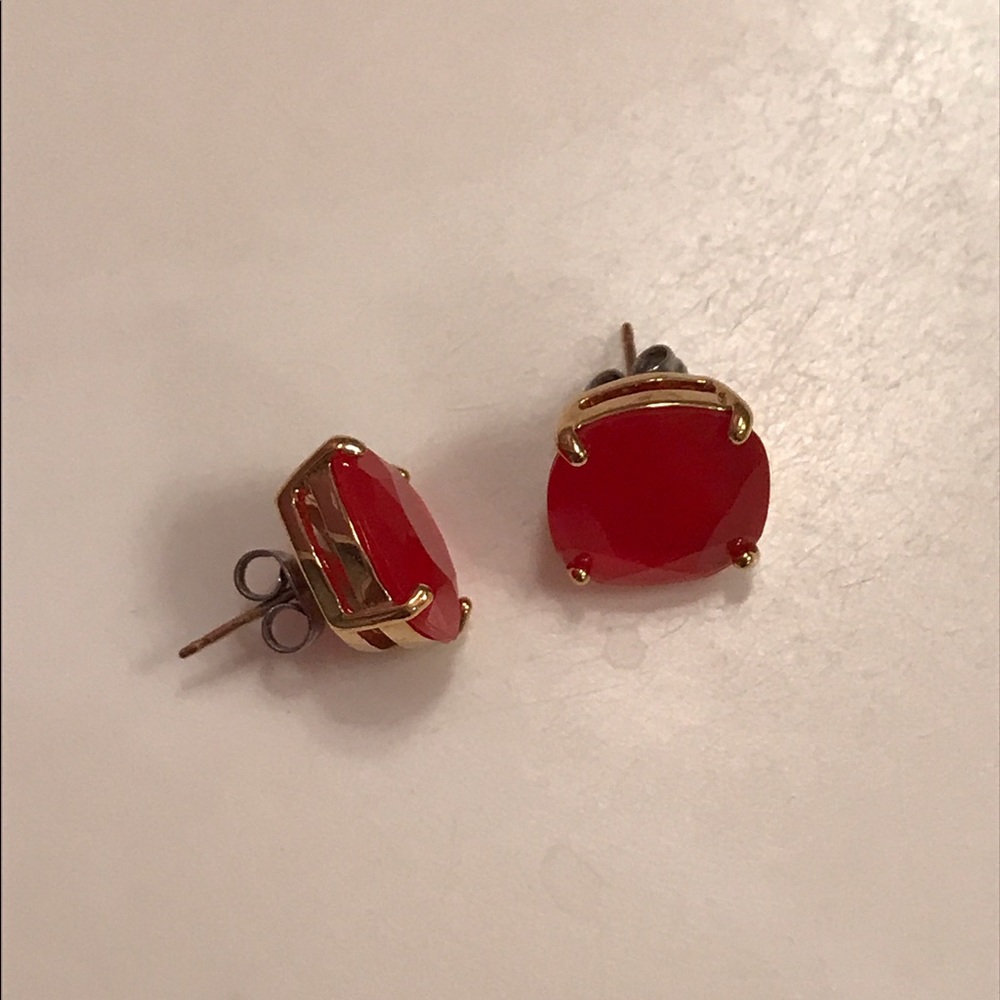 Kate spade red and gold earrings