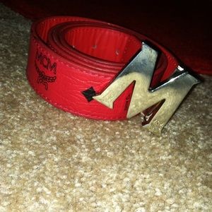 all red mcm belt
