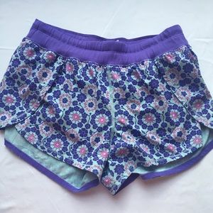 LuLuLemon Athletica Purple Floral Running Shorts