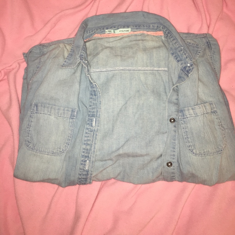 Long Sleeve Denim Button Down