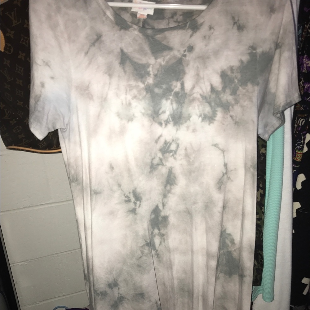 Lularoe XS Grey Tie Dye Carly