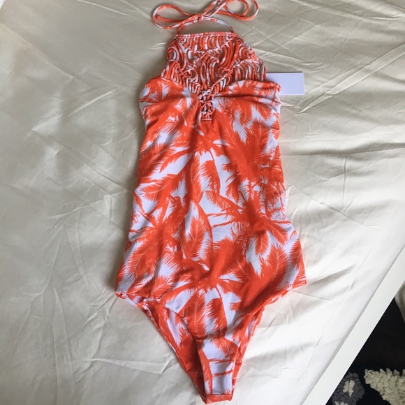 Mikoh Moorea One Peice in Orange Palm - Picture 3 of 7
