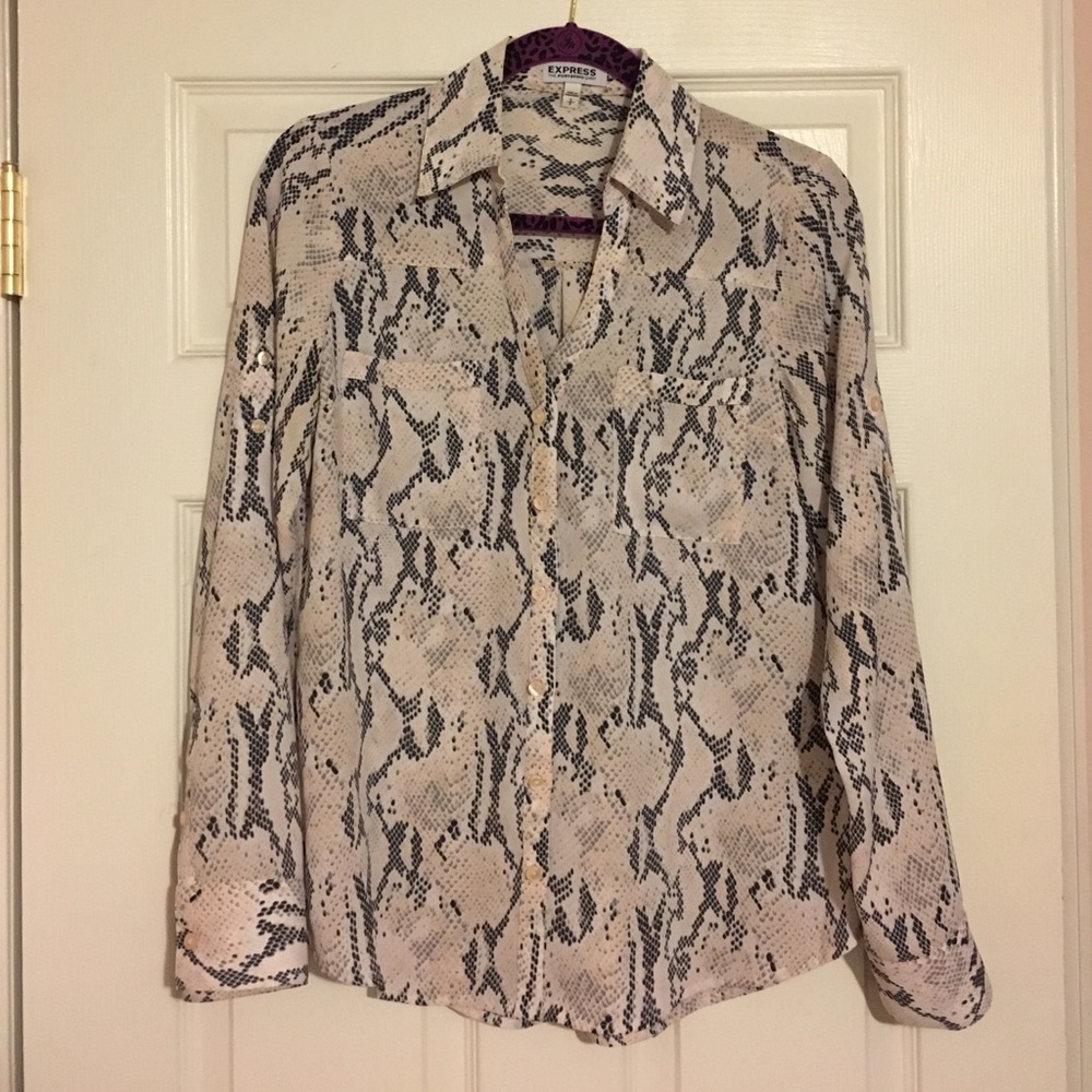 Express Portofino Shirt- Snakeskin Print