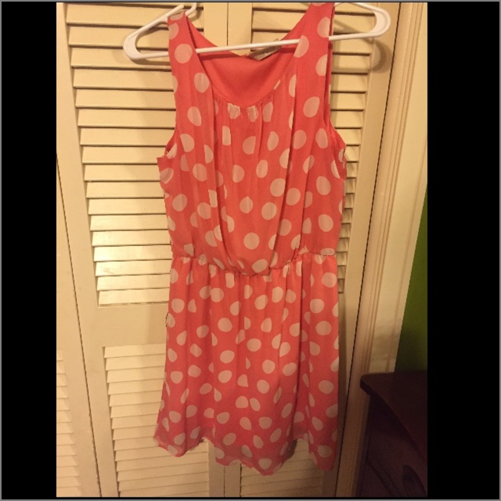 Cute coral polka for dress