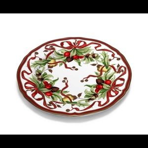 2 Tiffany Holiday Dinner Plates in box