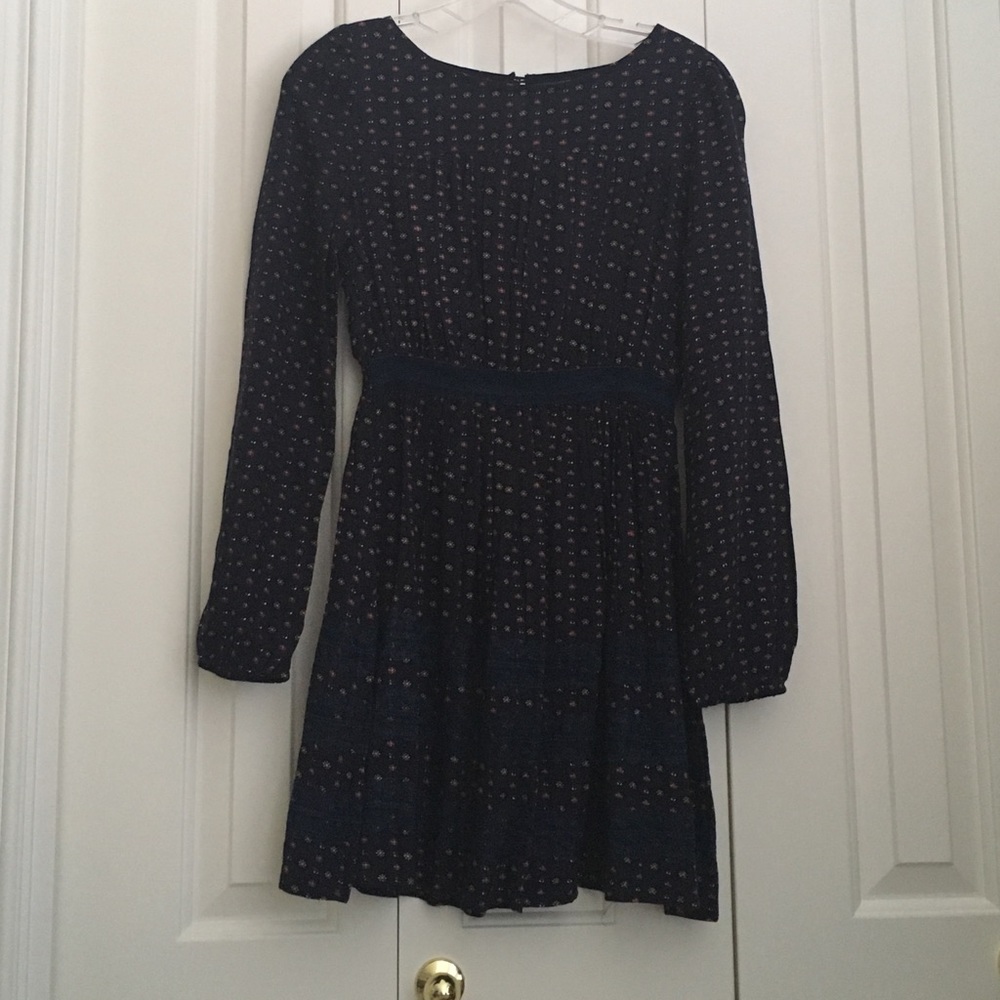 Dark blue floral dress