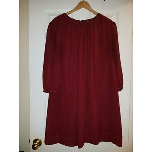 Burgundy tunic dress