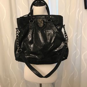 Michael Kors Black Bag With Black Rhinestones