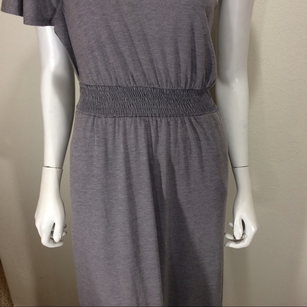 Poof! Brand Gray One Shoulder Dress - Picture 3 of 6
