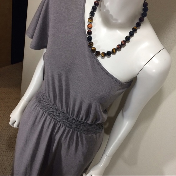 Poof! Dresses & Skirts - Poof! Brand Gray One Shoulder Dress