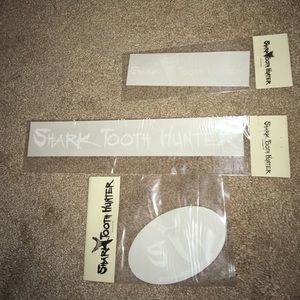 Shark tooth hunter stickers