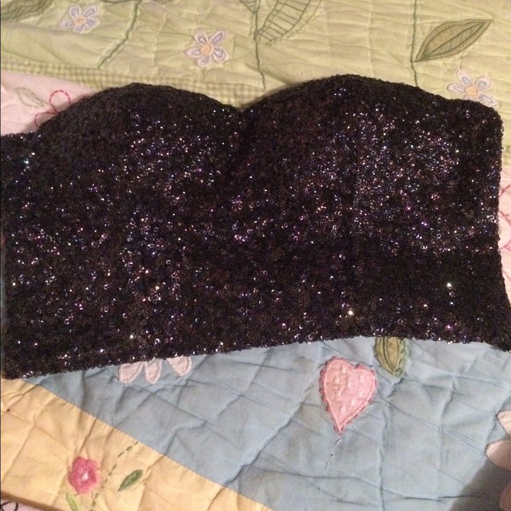 Sequin crop top