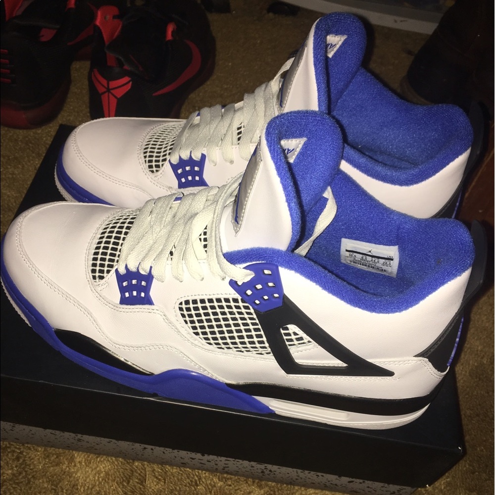 Air Jordan 4 Motorsport white/blue retro 5 6 7 8 9