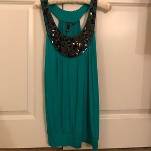 Will accept any offer! Like new sequined teal top!