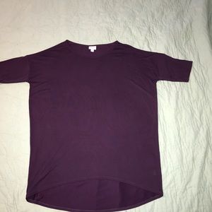 Purple LuLaRoe Irma, Large, Modal material.