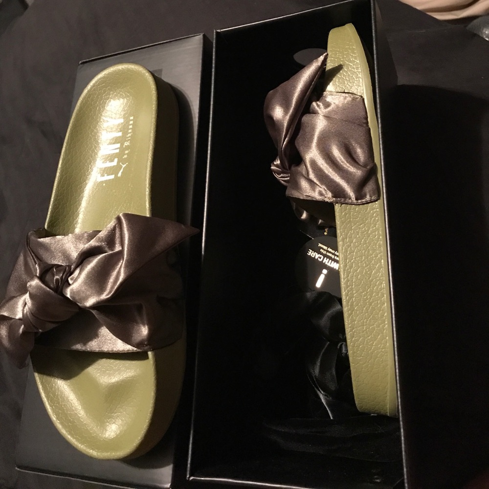Rihanna's Fenty Puma Satin Bow Slides