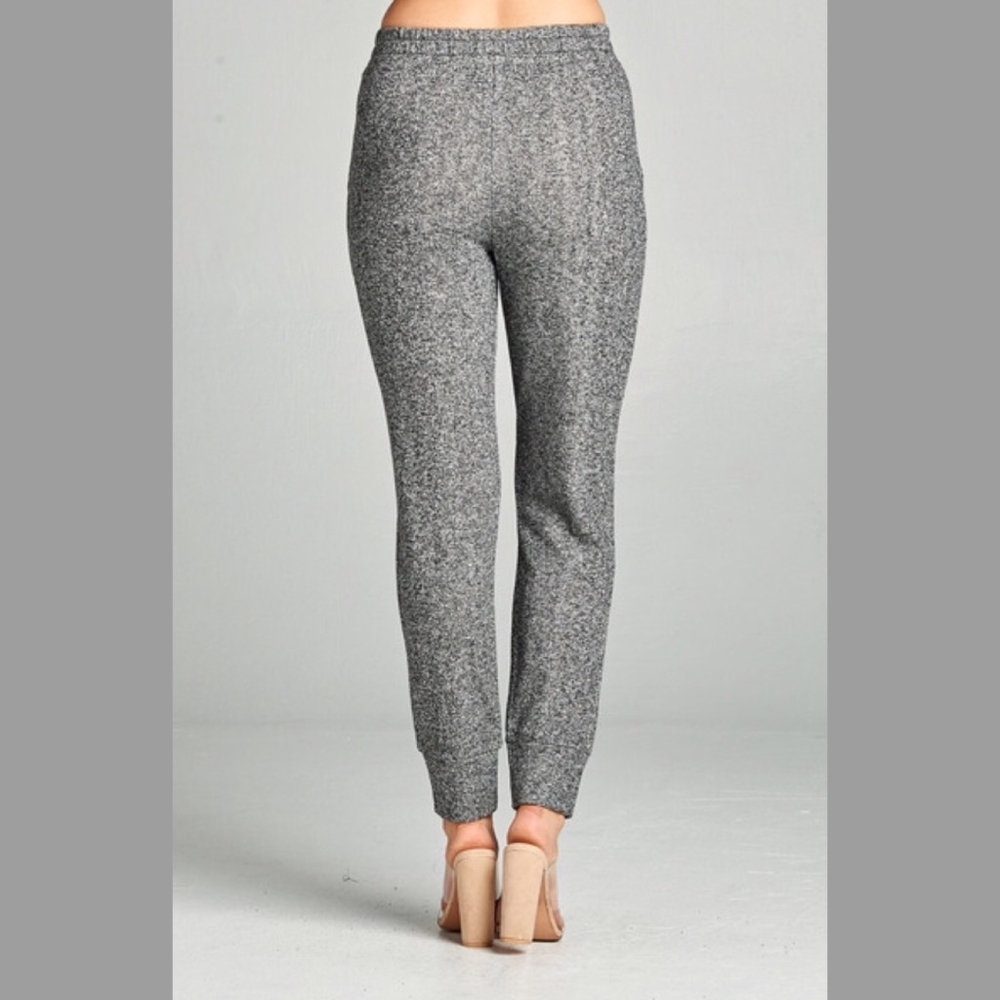 LAST Heather Grey Distressed Skinny Joggers - Picture 4 of 8