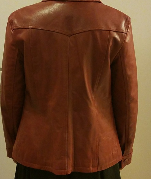 Steve Madden Red vintage leather jacket - Picture 2 of 8
