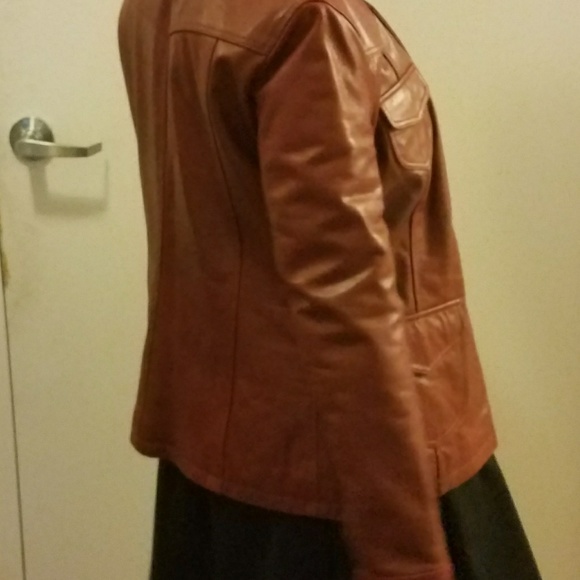 Steve Madden Red vintage leather jacket - Picture 5 of 8