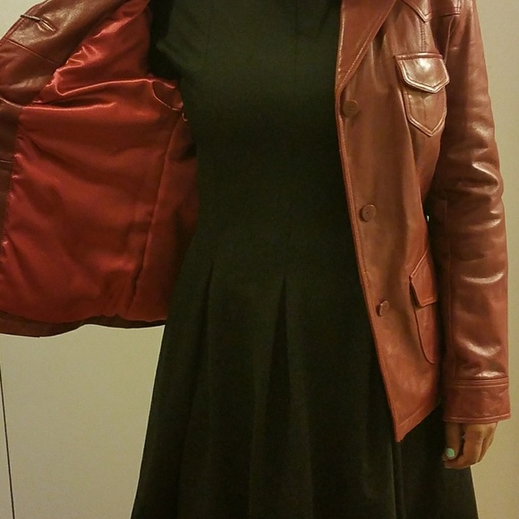 Steve Madden Red vintage leather jacket - Picture 6 of 8