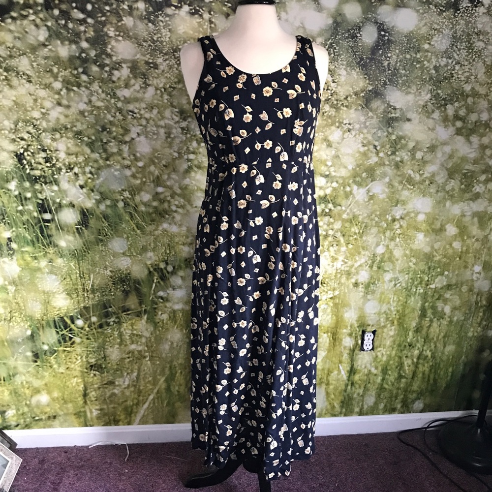 Vintage floral maxi dress size 8