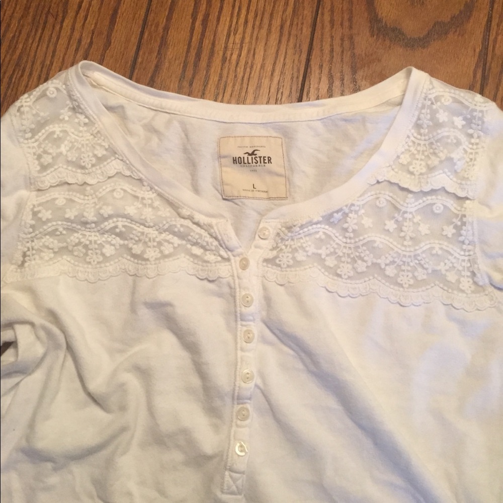 I'm selling a white Hollister shirt. :)