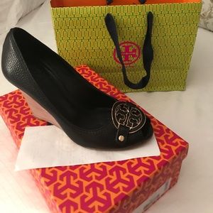 Tory Burch open toe wedges LOWER PRICE