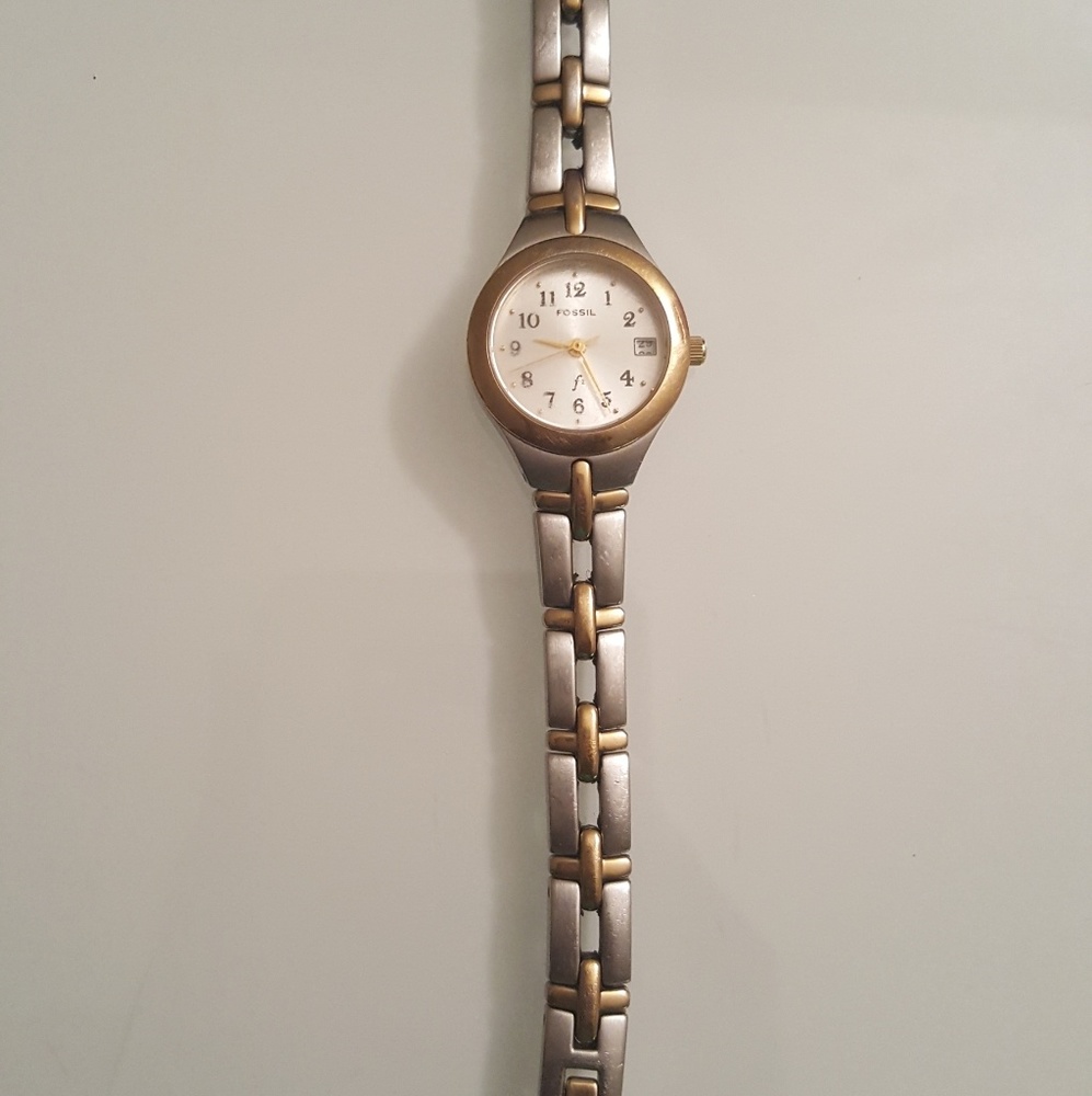 Fossil F2 Stainless Steel Gold & Silver Tone Watch