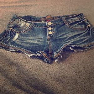Almost Famous Embroidered Jean Shorts