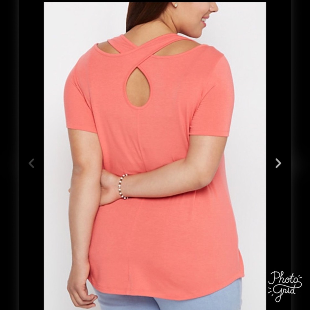 Pink Criss Cross Back Top