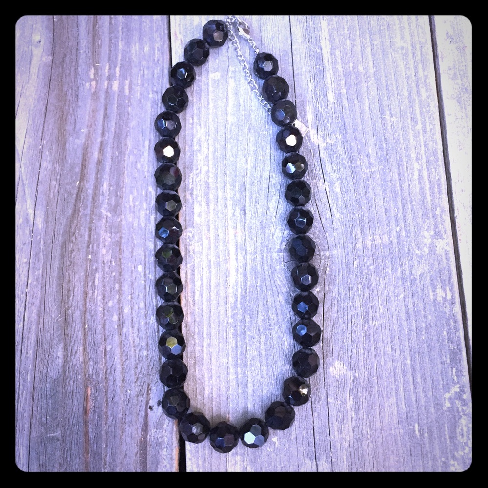 Black beaded Nine West necklace