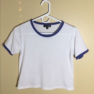 SIZE 4 TOPSHOP WHITE CROP TOP