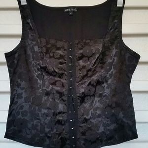 Black Corset-like top.