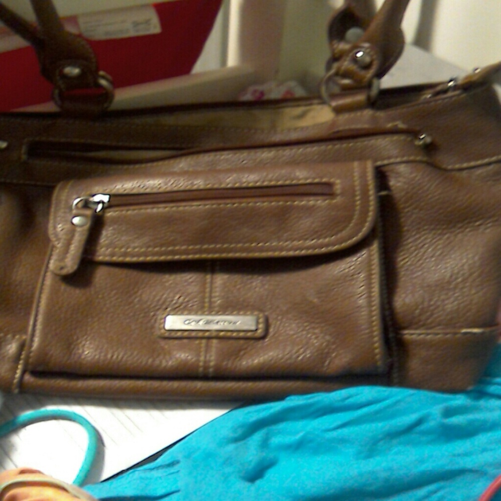 Real gold and lether purse