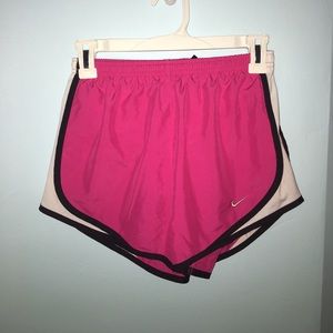 Pink White and Black Nike Dri-Fit Shorts