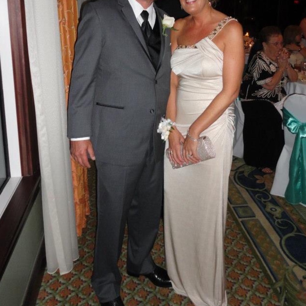 Betsy & Adam Champagne Gown Size 6