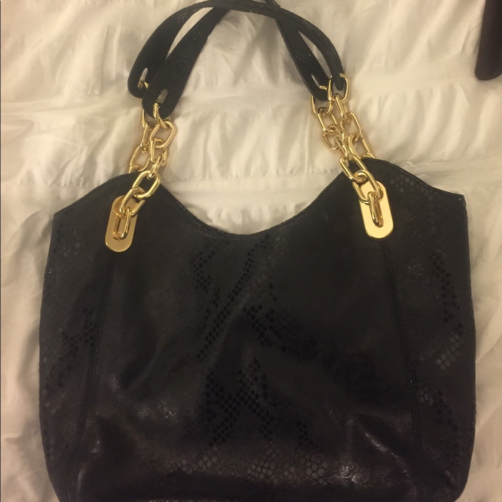 Michael Kors black snakeskin bag