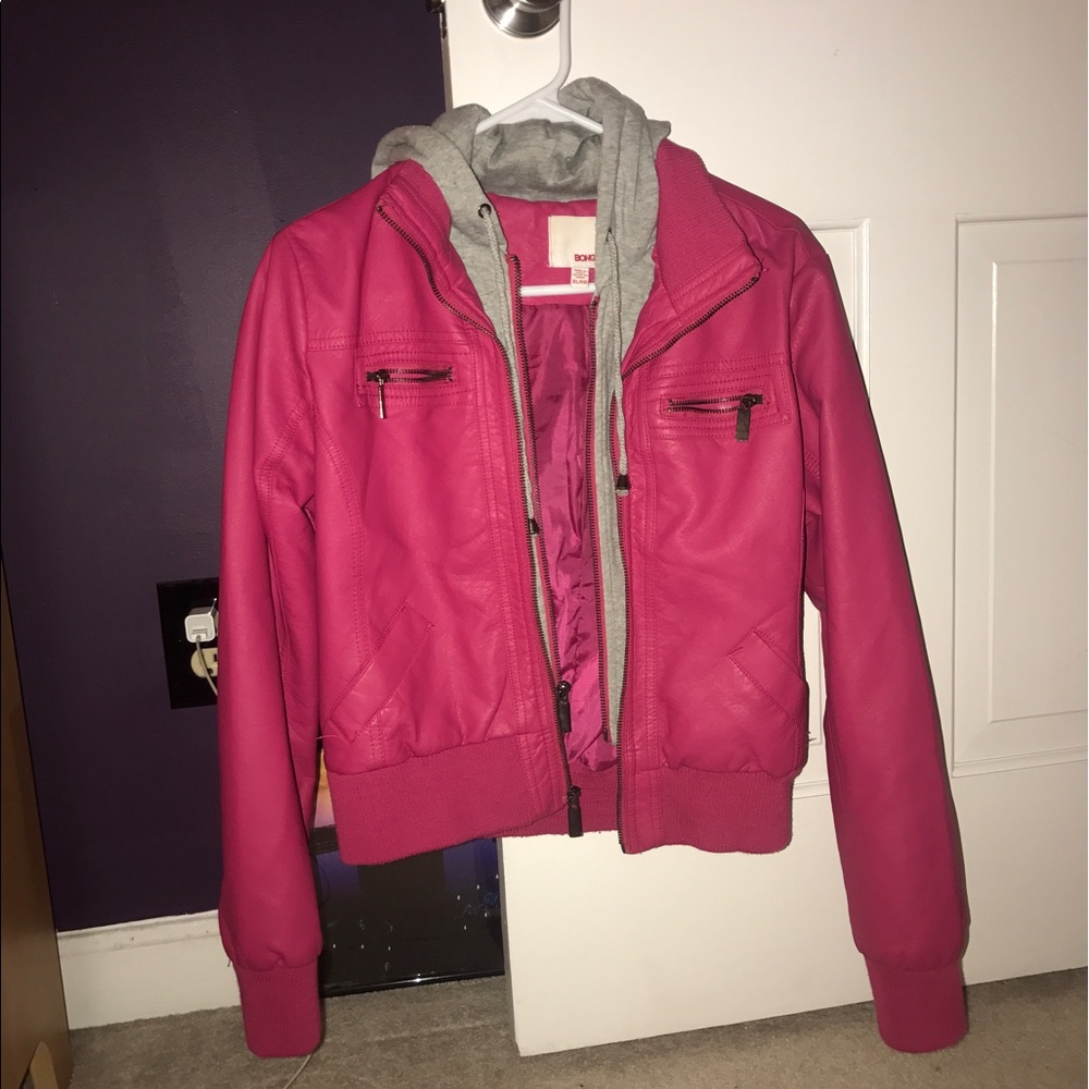 Leather/Hooded Jacket