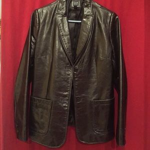 Black leather jacket