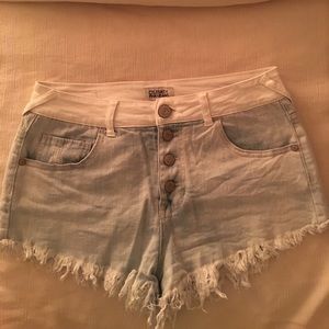 Acid Wash Demin Shorts