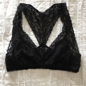 VS black lack racerback bralette