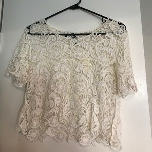 White lace top!