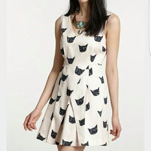 Anthropologie cat motif dress