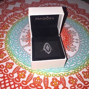 NEVER worn Pandora Sparkling Lace CZ ring size 58